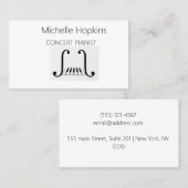 音楽先生エレガントピアノ鍵通話カード コーリングカード (正面/裏面)