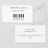 音楽先生エレガントピアノ鍵通話カード コーリングカード (正面/裏面)