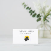 音楽先生エレガントピアノ鍵通話カード コーリングカード (スタンド正面)