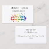 音楽先生エレガントピアノ鍵通話カード コーリングカード (正面/裏面)