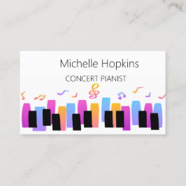 音楽先生エレガントピアノ鍵通話カード コーリングカード