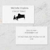 音楽先生エレガントピアノ鍵通話カード コーリングカード (正面/裏面)