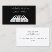 音楽先生エレガントピアノ鍵通話カード コーリングカード (正面/裏面)