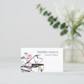 音楽先生エレガントピアノ鍵通話カード コーリングカード (スタンド正面)