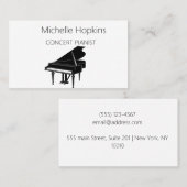 音楽先生エレガントピアノ鍵通話カード コーリングカード (正面/裏面)