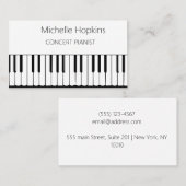 音楽先生エレガントピアノ鍵 コーリングカード (正面/裏面)