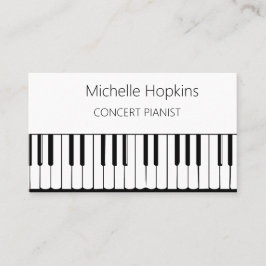 音楽先生エレガントピアノ鍵 コーリングカード