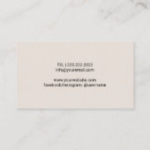 音楽先生エレガントホワイトピアノブラックミュージカル 名刺 (裏面)