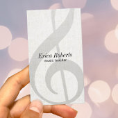 音楽先生エレガントリネントレブルクレフ、 音符記号ミュージカル 名刺