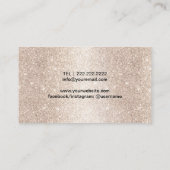 音楽先生エレガント金ゴールドグリッターピアノミュージカル 名刺 (裏面)