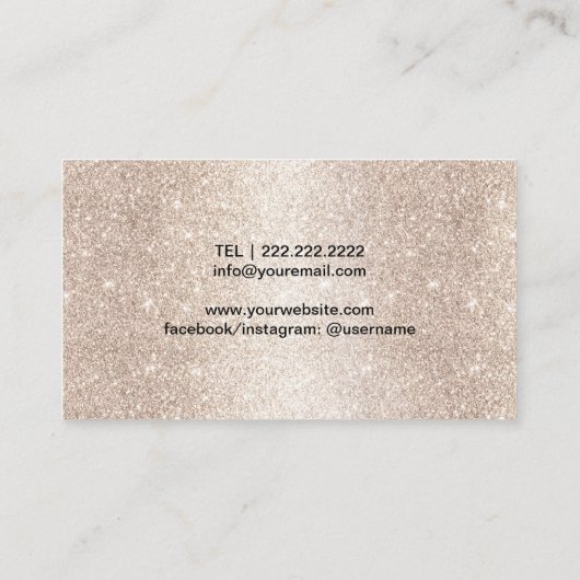 音楽先生エレガント金ゴールドグリッターピアノミュージカル 名刺 (裏面)