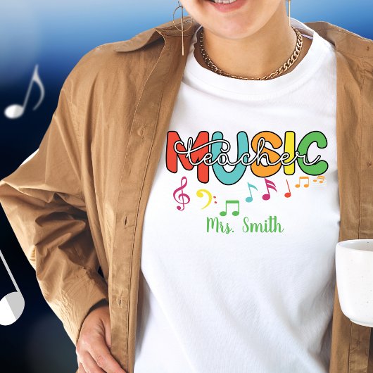 音楽先生カスタマイズ可能なTシャツ Tシャツ