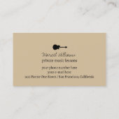 音楽先生ギターベージュ 名刺 (裏面)