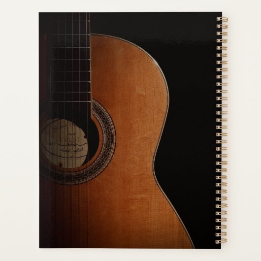 音楽先生ギターミュージシャンモダン写真2026 プランナー手帳 (裏面)