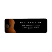 音楽先生ギターモダン差出人住所 ラベル (正面)