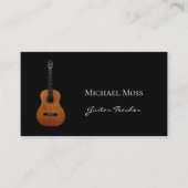 音楽先生ギターレッスン白黒 名刺 (正面)