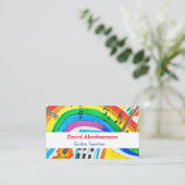 音楽先生ギター先生ピアノ先生ビジネス 名刺 (スタンド正面)