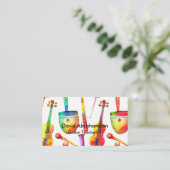 音楽先生ギター先生ピアノ先生レッスン 名刺 (スタンド正面)