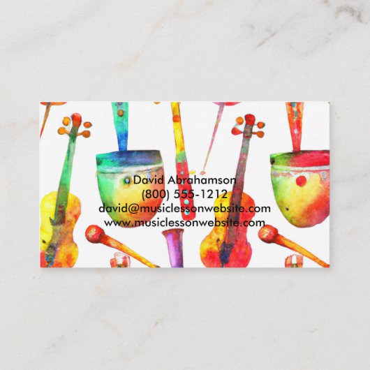 音楽先生ギター先生ピアノ先生レッスン 名刺 (裏面)