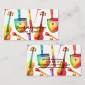 音楽先生ギター先生ピアノ先生レッスン 名刺 (正面/裏面)