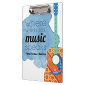 音楽先生ギフトアイディア、ギター先生ギフトアイディア クリップボード (左)