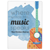 音楽先生ギフトアイディア、ギター先生ギフトアイディア クリップボード (裏面)