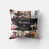 音楽先生ギフトフォトコラージュピンクハート クッション (裏面)