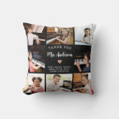 音楽先生ギフトフォトコラージュピンクハート クッション (正面)