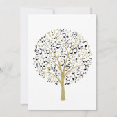 音楽先生ギフト感謝していの音楽先生ノート 招待状 (裏面)