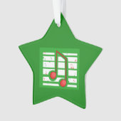 音楽先生クリスマス、緑のノート オーナメント (正面)