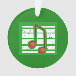 音楽先生クリスマス、緑のノート オーナメント