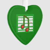 音楽先生クリスマス、緑のノート オーナメント (正面)