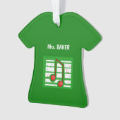 音楽先生クリスマス、緑のノート オーナメント (正面)