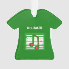 音楽先生クリスマス、緑のノート オーナメント