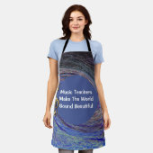 音楽先生サンキューブルースパイラルスワールスクール エプロン (着用した状態)