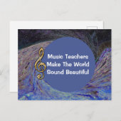 音楽先生サンキューブルースパイラルスワールスクール ポストカード (正面/裏面)