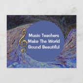 音楽先生サンキューブルースパイラルスワールスクール ポストカード (正面)
