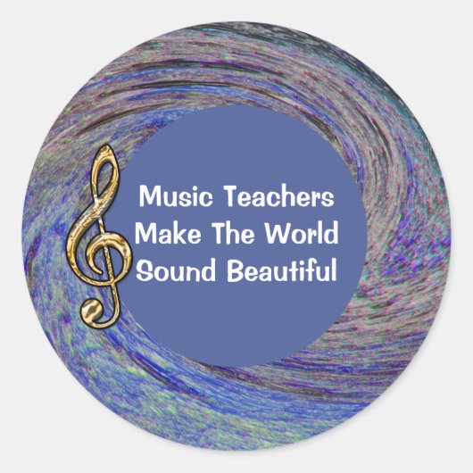 音楽先生サンキューブルースパイラルスワールスクール ラウンドシール (正面)