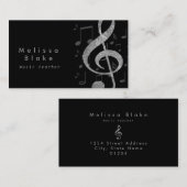 音楽先生シルバーグレートレブル 名刺 (正面/裏面)