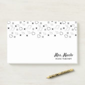 音楽先生スクリプト名ミュージカルノート ポストイット (デスク)