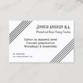 音楽先生スタイリッシュモダンエレガント名刺 名刺 (正面)