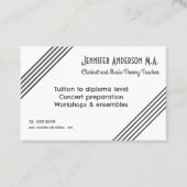 音楽先生スタイリッシュモダンエレガント名刺 名刺 (正面)