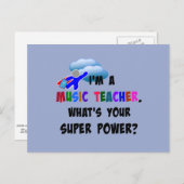 音楽先生スーパーヒーロー ポストカード (正面/裏面)
