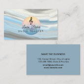 音楽先生トレブルノートブルーサウンドウェーブ 名刺 (正面/裏面)
