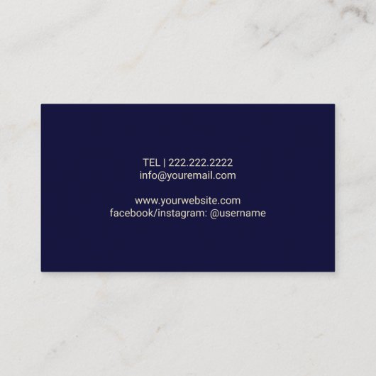 音楽先生ネイビー&金ゴールドピアノミュージカル 名刺 (裏面)