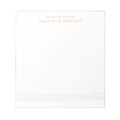 音楽先生ノートの金ゴールド エレガント ノートパッド (正面)