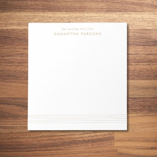 音楽先生ノートの金ゴールド エレガント ノートパッド