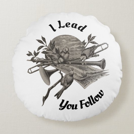 音楽先生バンドコンダクタヴィンテージ楽器 ラウンドクッション (正面)