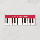 音楽先生ピアノのプライベートレッスン スキニー名刺 (正面)