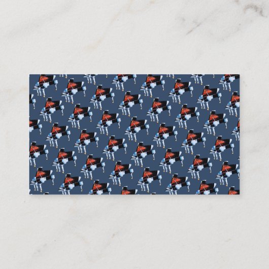 音楽先生ピアノエレガントブルー 名刺 (裏面)